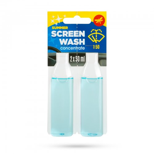 Letní koncentrát do ostřikovačů – s odstraňovačem hmyzu – 2 x 50 ml