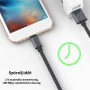 Extra odolná Lightning iPhone rychlonabíječka a datový USB kabel 1 m - Šedá