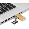 Čtečka MicroSD SDHC SD TF karet pro Iphone/Ipad (lightning), s MicroUSB konektory