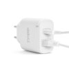 Síťový adaptér USB + Type-C PD20W rychlé nabíjení - bílý