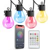 Chytrý světelný řetěz – 25 ks RGB LED – 7,5 m – bluetooth, 100-240V, 7W