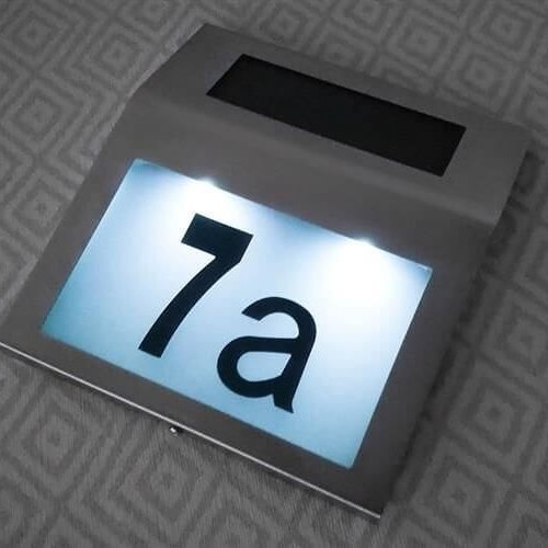 Solární LED číslo domu