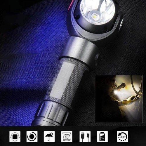 LED svítilna otočná o 360° s magnetickým uchycením