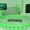 Přísavkový, flexibilní červík držák na mobil Zelený