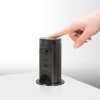 Skrytý prodlužovač se zabudovaným motorem "Touchcontrol" 3 zásuvky + USB + Type-C - černý