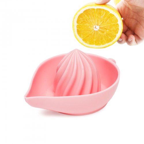 Silikonový odšťavňovač na citron - růžový - 14 x 10 x 6 cm