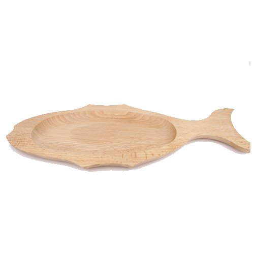 Dřevěná deska ve tvaru ryby, 48 x 20 cm