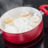 Vařič vajec ze silikonových formiček – 6 kusů