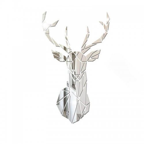Jelen ve tvaru zrcadlové samolepky ve stříbrné barvě