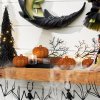 Halloweenská dýňová dekorace - 5,2 cm - pěna - s glitrem - 4 ks / balení