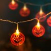 Halloweenský LED světelný řetěz – dýně – 10 LED – 2 x AA – 1,35 m