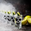 Sada halloweenských fóliových samolepek – černé dýňové obličeje – 16 ks / balení