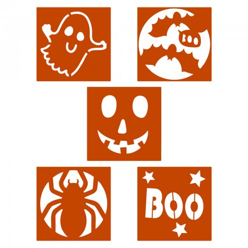 Sada halloweenských šablon – 5 ks / balení