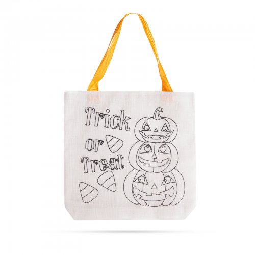Dárková taška "Vymaluj si sám" - halloweenská dýně - 4 fixy