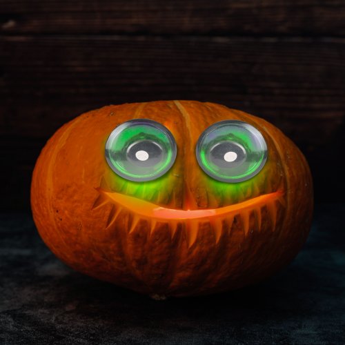 Halloweenske strašidelné oči - zelené LED - na batérie