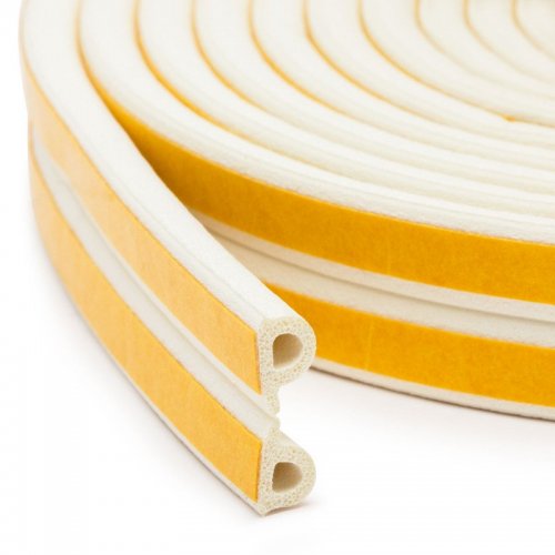 Samolepicí těsnicí lišta na dveře a okna "P" profil, 6 m Bílá