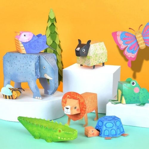 Origami hra, 3D Origami papírová zvířátka (9 ks)