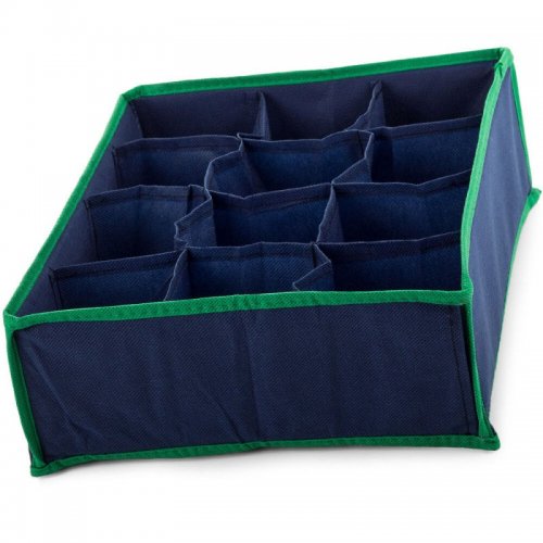 12-přihrádkový organizér do zásuvky (tmavě modro-zelená barva)