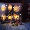 Vánoční LED světelný řetěz – gelová samolepka na okno – 6 LED – 2 x AA