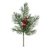 Vánoční dekorace – větev s červenými bobulemi – 35 cm
