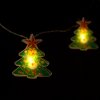 LED světelný řetěz - vánoční strom - 10 LED - 1,35 metru - teplá bílá - 2 x AA