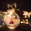 LED světelný závěs – sněhová koule se Santou – 2,7 x 0,75 m – 110 teplých bílých LED – IP44