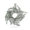 Vánoční dekorace – věnec – zelený, zasněžený – 27 cm