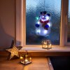 LED PVC dekorace do okna – sněhulák – 26 x 17 cm – 3 x AAA