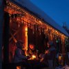 LED světelný závěs – s rampouchy – 3,5 x 0,7 m – 180 teplých bílých LED – IP44