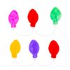 Vánoční LED světelný řetěz - gelová samolepka na okno - 6 LED - 2 x AA