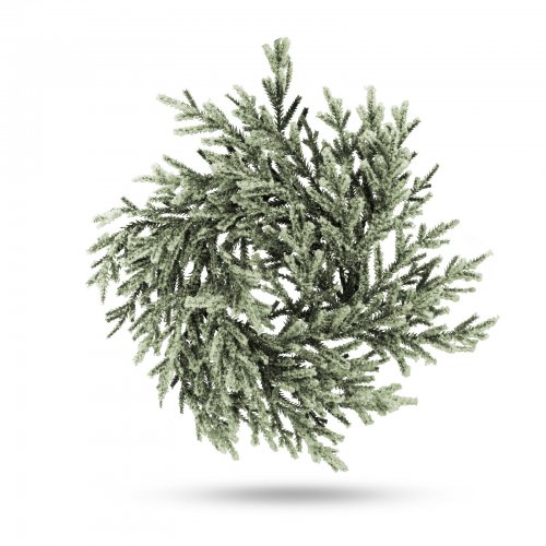 Vánoční dekorace – věnec – zelený, zasněžený – 27 cm