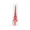 Ozdoba na špičku vánočního stromku – červená, třpytivá – 30 x 7 cm