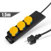 Prodlužovačka do exteriéru s krytem – 1,5 m – 3 x 230V – 3 x 1,5 mm2 – IP44