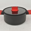 Rovná línia nepřilnavý hliníkový hrnec se skleněnou poklicí 24 cm, 5 l, indukční