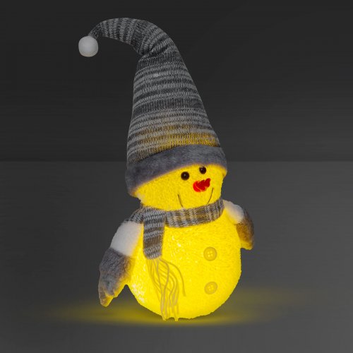 Vánoční LED sněhulák - 35 cm - 3 x AA