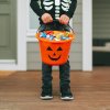 Halloweenský plastový kbelík – dýňový vzor – 20 x 15 cm