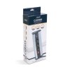 Rohová prodlužovačka – s vypínačem – 3 x 250V, 16A – 2 x USB, 2,1A – hliníkové tělo