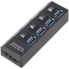 4portový USB rozbočovač s vypínači