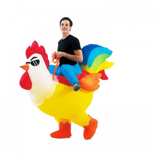 Nafukovací kostým kohouta pro dospělé 150-195 cm