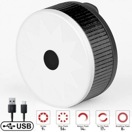 X-TIGER USB nabíjecí zadní světlo na kolo – černé