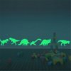 Světelná nástěnná dekorace s motivem dinosaura (9 ks)