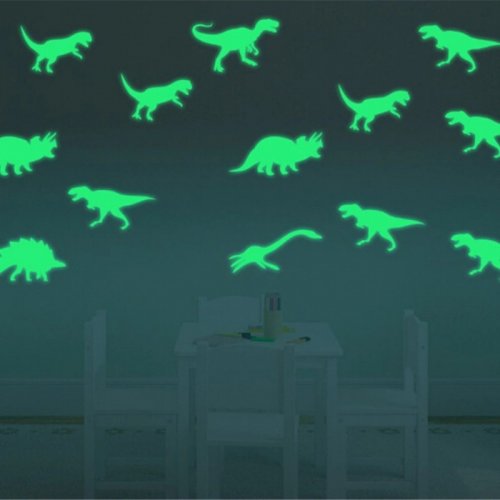 Světelná nástěnná dekorace s motivem dinosaura (9 ks)