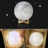 Stolní lampa, měsíční lampa, kulatá lampa, dekorační lampa