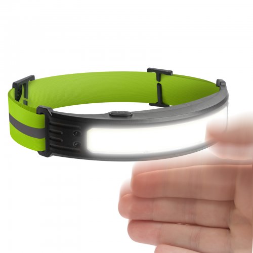 Čelovka s ovládáním gesty – červená/bílá COB LED – 800 mAh akumulátor – IP54