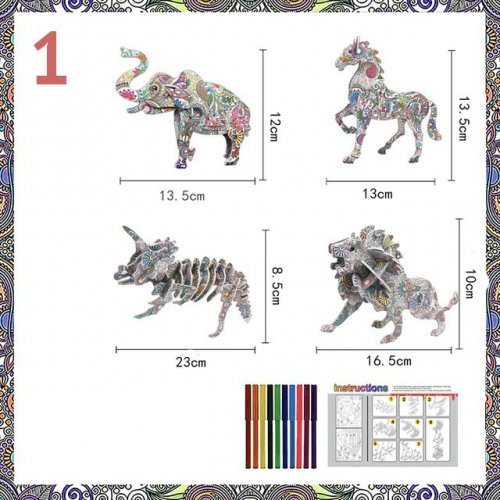 Omalovatelný 3D puzzle slon