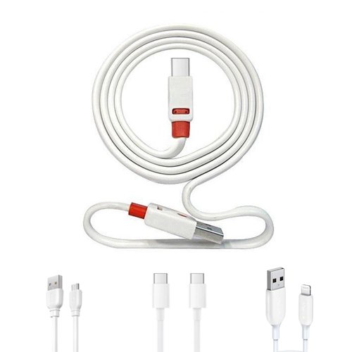 USB nabíjecí kabel 3 m - s USB C/Micro USB/Lightning připojením
