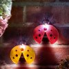LED solární lampa – beruška – studená bílá – žlutá / červená – 100 x 88 x 60 mm – 2 ks / balení