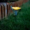 Zápichovací solární květ - 3 barvy - 30 x 10 cm - bílá LED