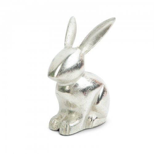 Velikonoční dekorace – hliníkový zajíc – 16 x 10 cm