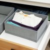 Látkový úložný box - 30 x 26 x 10 cm - šedý